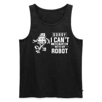 Robotique, Ingénieur en robotique - Débardeur bio Premium Homme - noir - Devant - AI Model Male 178 light (178cm)
