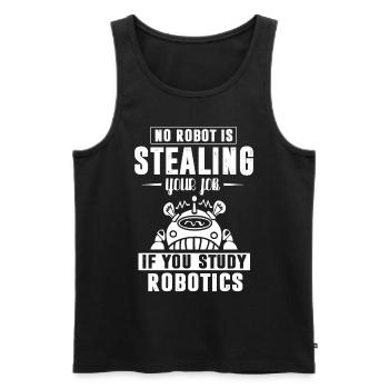 Robotique, Ingénieur en robotique - Débardeur bio Premium Homme - noir - Devant - AI Model Male 178 light (178cm)