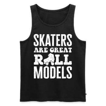 Patinage, roller - Débardeur bio Premium Homme - noir - Devant - AI Model Male 178 light (178cm)
