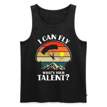 Skydiving, Skydiving - Men's Premium Organic Tank Top - black - Front - Michal (187cm)