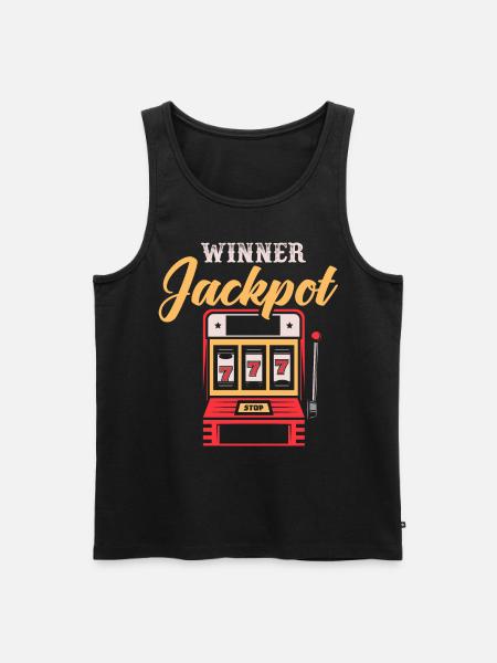 Slot Machine, Gambling, Slot Machine - Men's Premium Organic Tank Top - black
