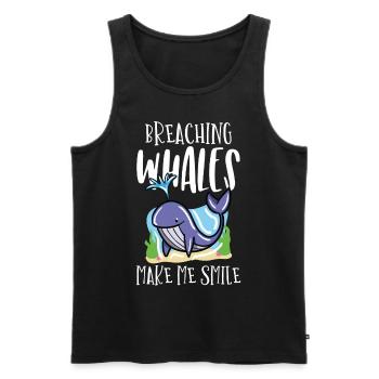 Walbeobachtung, Meeresbiologie, Meereswissenschaft - Männer Premium Bio Tank Top - Schwarz - Vorne - AI Model Male 178 light (178cm)