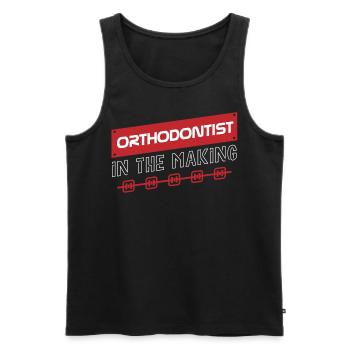 Orthodontists, dentists, dental services - Men's Premium Organic Tank Top - black - Front - Michal (187cm)