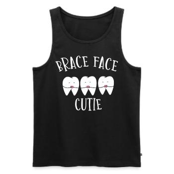 Orthodontists, dentists, dental services - Men's Premium Organic Tank Top - black - Front - Michal (187cm)