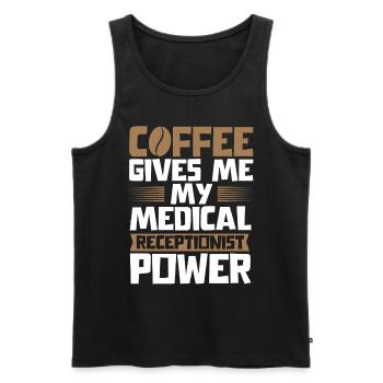 Physician assistant, receptionist - Men's Premium Organic Tank Top - black - Front - AI Model Male 178 light (178cm)