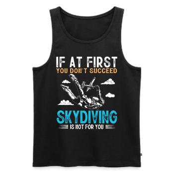 Skydiving, Skydiving - Men's Premium Organic Tank Top - black - Front - AI Model Male 178 light (178cm)