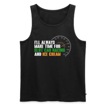 Slotcar-Rennen - Männer Premium Bio Tank Top - Schwarz - Vorne - Michal (187cm)