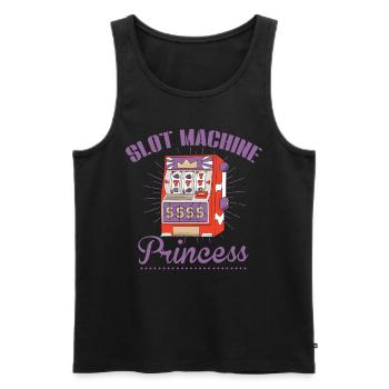 Slot machine, Player, Gambling - Men's Premium Organic Tank Top - black - Front - AI Model Male 178 light (178cm)