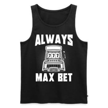 Slot machine, Player, Gambling - Men's Premium Organic Tank Top - black - Front - AI Model Male 178 light (178cm)