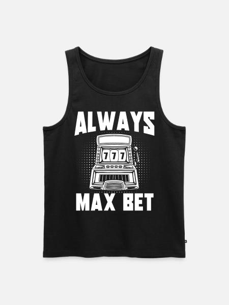 Slot machine, Player, Gambling - Men's Premium Organic Tank Top - black