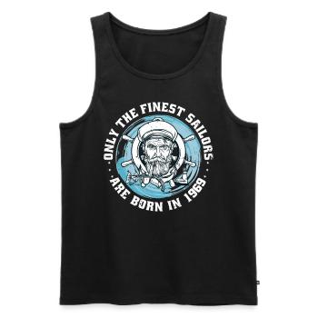 sailor born 1969 birthday sailboat funny - Men's Premium Organic Tank Top - black - Front - Michal (187cm)