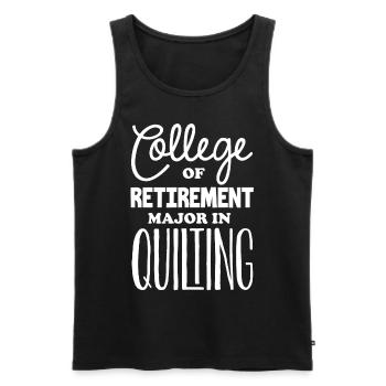 Quilting, tricot, machines à coudre, couture - Débardeur bio Premium Homme - noir - Devant - Michal (187cm)