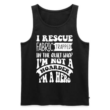 Quilting, knitting, sewing machines, sewing - Men's Premium Organic Tank Top - black - Front - Michal (187cm)
