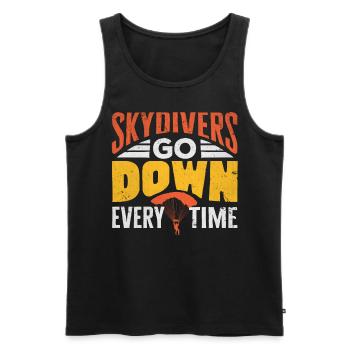 Skydiving, Skydiving - Men's Premium Organic Tank Top - black - Front - Michal (187cm)