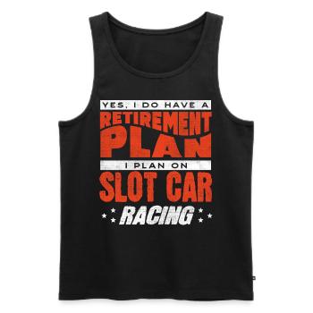 Slot Car Racing, Petrolhead, Car Lovers - Men's Premium Organic Tank Top - black - Front - AI Model Male 178 light (178cm)