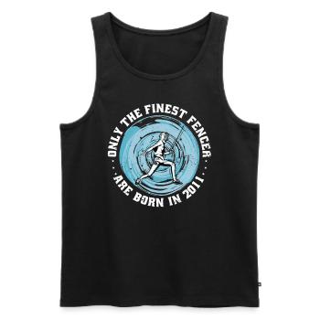 Fencer born 2011 Birthday fencing athlete - Men's Premium Organic Tank Top - black - Front - Michal (187cm)