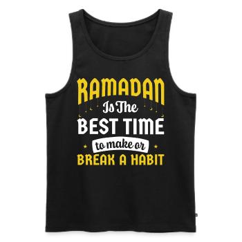 Ramadan, Rabian, Muslim, Islamisch - Männer Premium Bio Tank Top - Schwarz - Vorne - Michal (187cm)