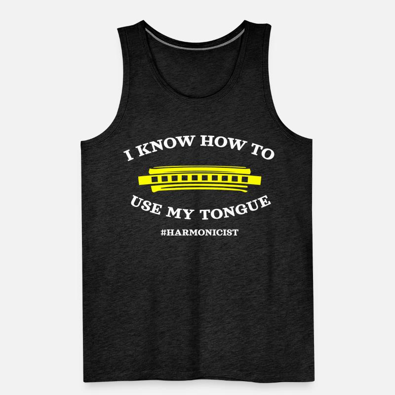 Harmonica player, Harmonica music Men's Premium Organic Tank Top