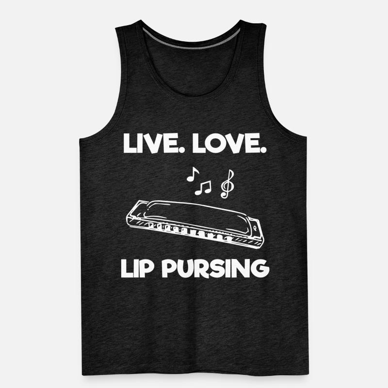 Harmonica player, Harmonica music Men's Premium Organic Tank Top