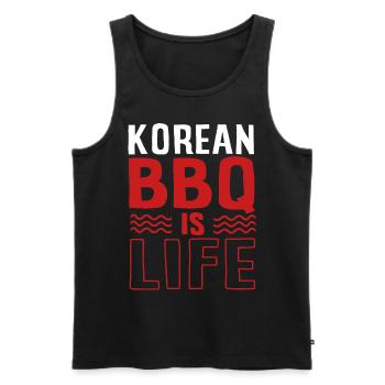 Koreanisches BBQ, Koreanisch - Männer Premium Bio Tank Top - Schwarz - Vorne - AI Model Male 178 light (178cm)