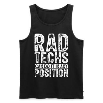 Technologie RAD, radiologue - Débardeur bio Premium Homme - noir - Devant - Michal (187cm)