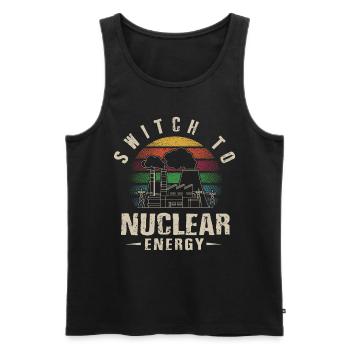 Renewable Energy, E-Cars, EV Life, EV Drivers - Men's Premium Organic Tank Top - black - Front - AI Model Male 178 light (178cm)
