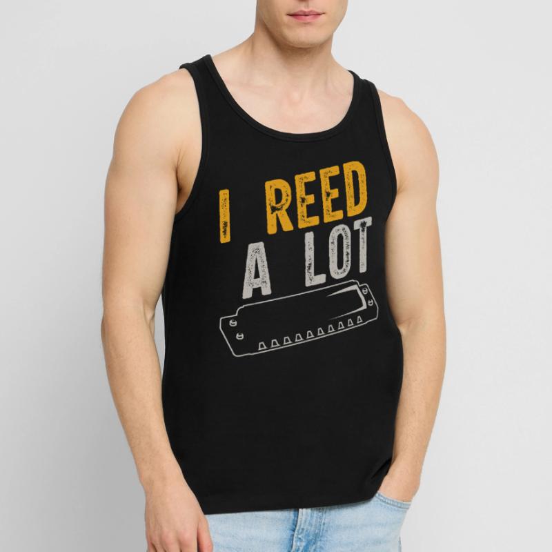 Harmonica player, Unny harmonica Men's Premium Organic Tank Top