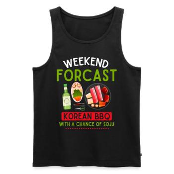 Koreanisches BBQ, Koreanisch - Männer Premium Bio Tank Top - Schwarz - Vorne - AI Model Male 178 light (178cm)