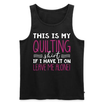 Quilten, Stricken, Nähen, Quilter - Männer Premium Bio Tank Top - Schwarz - Vorne - AI Model Male 178 light (178cm)