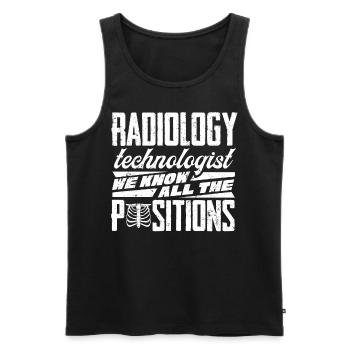 Radiology, radiologist - Men's Premium Organic Tank Top - black - Front - AI Model Male 178 light (178cm)