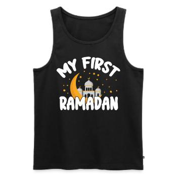 Célébration du Ramadan, fête musulmane - Débardeur bio Premium Homme - noir - Devant - AI Model Male 178 light (178cm)