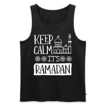 Célébration du Ramadan, fête musulmane - Débardeur bio Premium Homme - noir - Devant - AI Model Male 178 light (178cm)