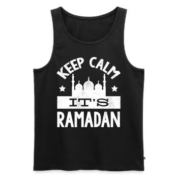Célébration du Ramadan, fête musulmane - Débardeur bio Premium Homme - noir - Devant - AI Model Male 178 light (178cm)
