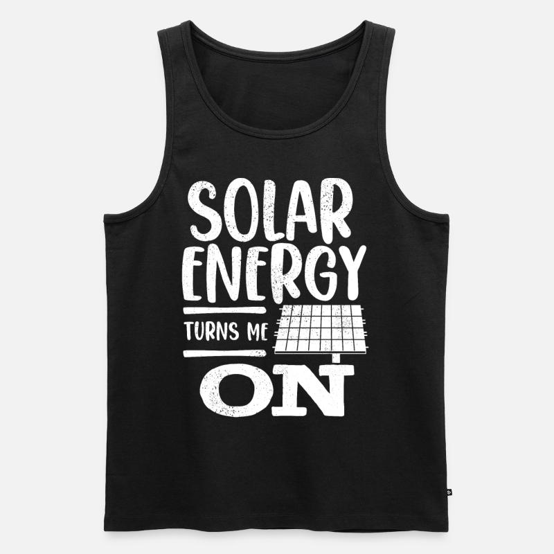 Solarenergie, Erneuerbare Energie - Männer Premium Bio Tank Top - Schwarz