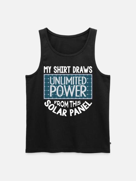 Solarenergie, Erneuerbare Energie - Männer Premium Bio Tank Top - Schwarz