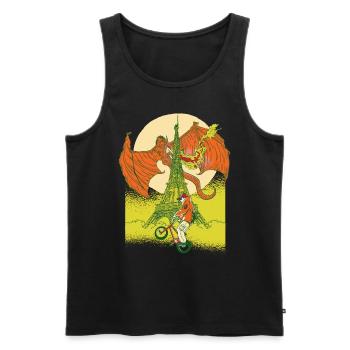 BMX Rad Radfahrer BMX Bike BMX-Rampe Frankreich - Männer Premium Bio Tank Top - Schwarz - Vorne - AI Model Male 178 light (178cm)