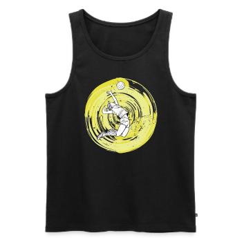 Beachvolleyball Volleyball Volleyballer Vintage - Männer Premium Bio Tank Top - Schwarz - Vorne - Michal (187cm)