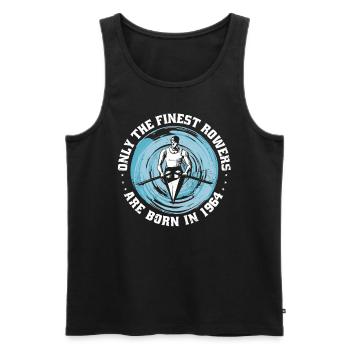 Canoe rowing Canoeists Rowers born 1964 - Men's Premium Organic Tank Top - black - Front - Michal (187cm)