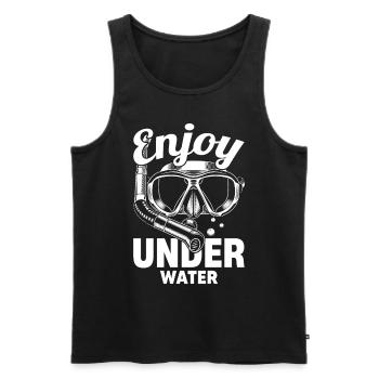 Schnorcheln, Schnorcheln, Tauchen, Unterwasser - Männer Premium Bio Tank Top - Schwarz - Vorne - AI Model Male 178 light (178cm)