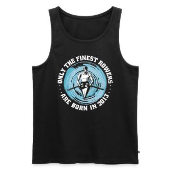 Canoe rowing Canoeists Rowers born 2013 - Men's Premium Organic Tank Top - black - Front - Michal (187cm)