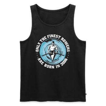 Kanus-Rudern Kanuten Ruderer Jahrgang 2006 - Männer Premium Bio Tank Top - Schwarz - Vorne - AI Model Male 178 light (178cm)