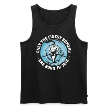Kanus-Rudern Kanuten Ruderer Jahrgang 2016 - Männer Premium Bio Tank Top - Schwarz - Vorne - AI Model Male 178 light (178cm)
