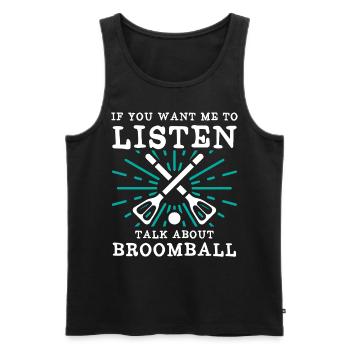 Broom ball - Men's Premium Organic Tank Top - black - Front - Michal (187cm)