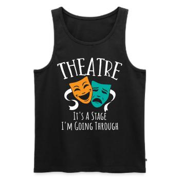 Broadway, Comédie musicale, Théâtre - Débardeur bio Premium Homme - noir - Devant - AI Model Male 178 light (178cm)