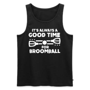 Broom ball - Men's Premium Organic Tank Top - black - Front - Michal (187cm)