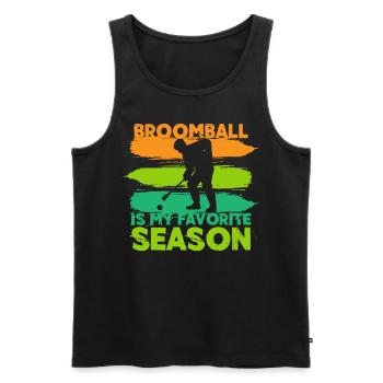 Broom ball - Men's Premium Organic Tank Top - black - Front - Michal (187cm)