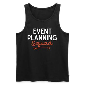 Event Planning, Event Planner - Men's Premium Organic Tank Top - black - Front - AI Model Male 178 light (178cm)