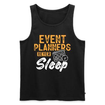Event Planning, Event Planner - Men's Premium Organic Tank Top - black - Front - AI Model Male 178 light (178cm)