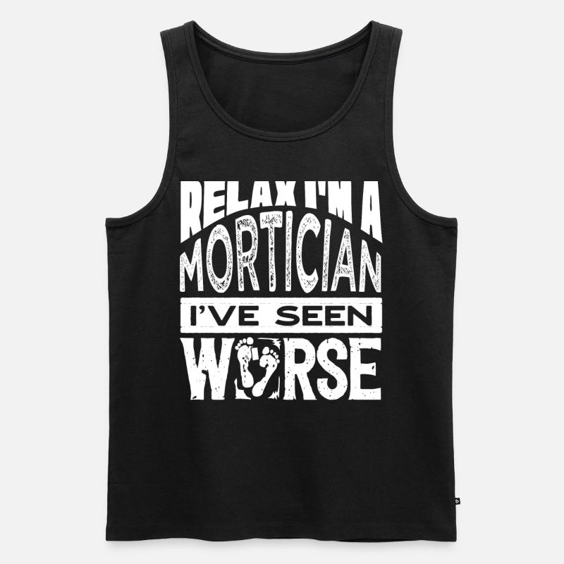 Leichenhalter, Undertaker, Bestattungsunternehmen - Männer Premium Bio Tank Top - Schwarz