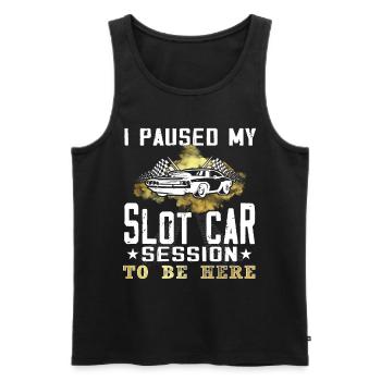 Vintage Slot Car - Hobby Modellautos - Männer Premium Bio Tank Top - Schwarz - Vorne - Michal (187cm)